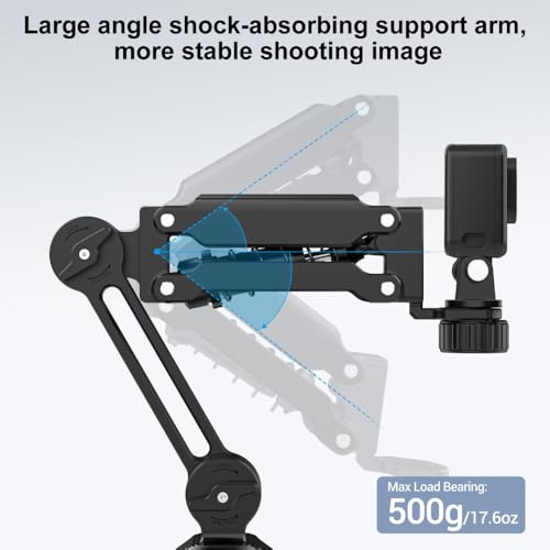 Image of yantralay Electric Suction Cup Camera Mount with Z-Spring Shock Absorber Arm | Compatible with Insta 360 /X5 /X4, D JI Os mo Action 6 /5 /4, Go pro Hero 13 /12 | Action Camera Accessories