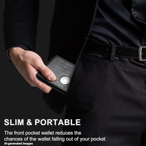 Image of furid Minimalist AirTag Wallet for Men: RFID Front Pocket Card Holder