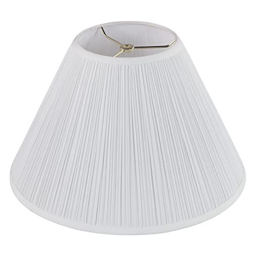 Aspen Creative 33138 White Mushroom-Shaped Pleated Lamp Shade, 7 Top x 17 Bottom x 13 Slant Height