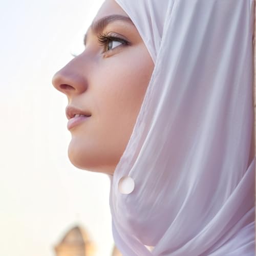 Image of 8 Pcs Hijab Magnets, White Multi-Use Small Hijab Magnet Pins for Women, Magnet Pins Buttons No-Snag Scarf Clasp Pinless Brooch for Clothes Scarves Shawl Shirts Women Men