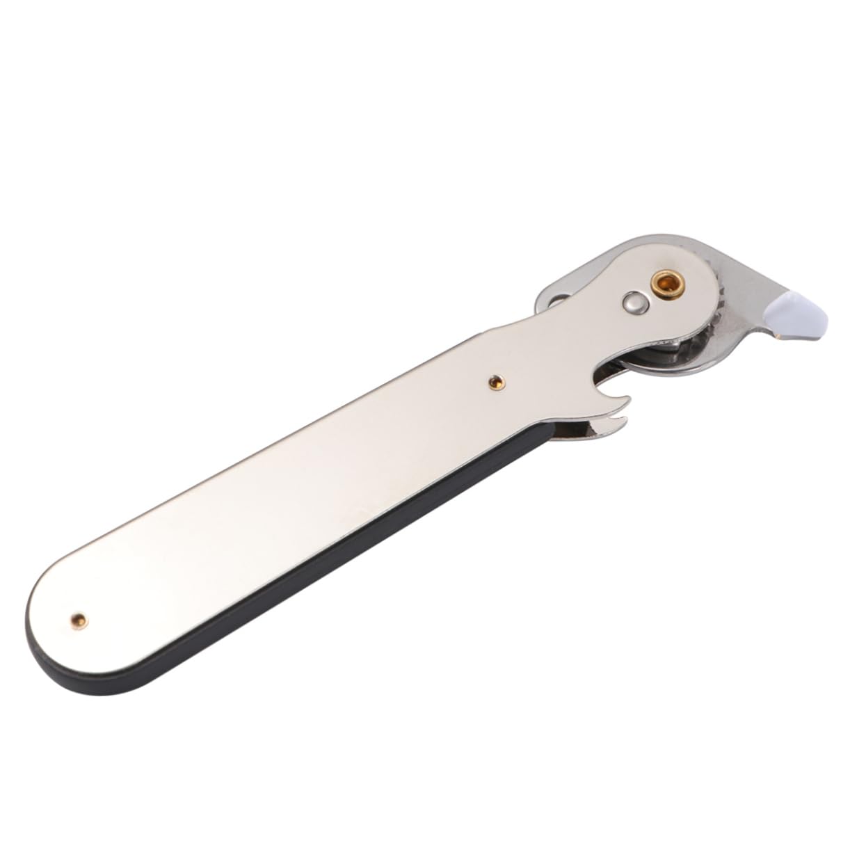 OUNONA Manual Stainless Steel Can Opener with Comfortable Grip Handle Portable Bottle Opener Tool for Camping Travel Home Use for Weak Hands and Piercing