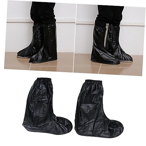 Cubrezapatos Reutilizables para Hombre con Cierre de Cremallera y Suela Antideslizante Negro XXL, Duraderos e Impermeables para Días de Lluvia miniatura 6