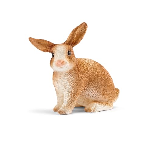 Image of Schleich Farm World, Farm Animal Toys for Boys and Girls Ages 3 and Above, Bunny Rabbit Toy