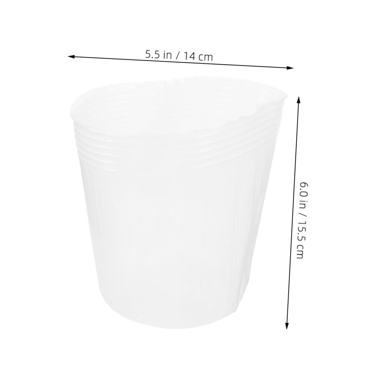 BESPORTBLE Flowerpot Lining Set of 10 Plastic Planter Liners Large Outdoor Planter Liners Drainage Holes Plant Pot Inserts for Outdoor Indoor Use