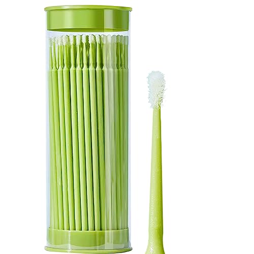 Micro Swabs for Eyelash Extension, Makeup Cotton Swabs Microswabs, Cotton Swabs with Flocked Heads, 90 * 3.7mm - 100 Pcs
