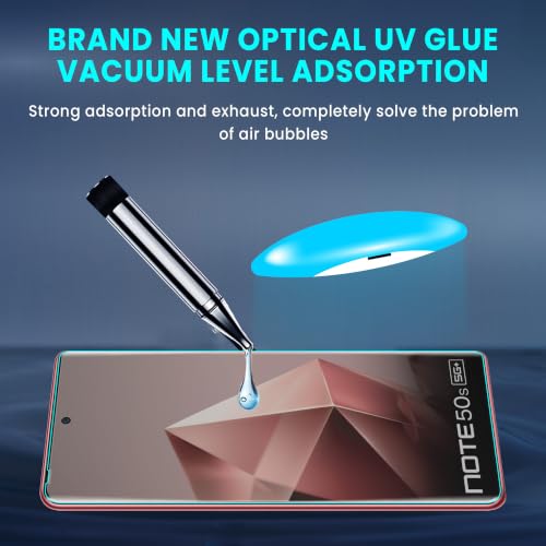 Image of ArmourPro 2 Pack Matte UV Tempered Glass for Infinix Note 50s and Infinix Note 40 Pro 5G, Premium Curved Screen Protector with Anti-Glare Finish, Edge-to-Edge Coverage, Fingerprint Friendly and Case Friendly