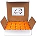 50 New Empty 5 Grams Acrylic Clear Round Jars - BPA Free Containers for Cosmetic, Lotion, Cream, Makeup, Bead, Eye shadow, Rhinestone, Samples, Pot, Small Accessories 5g/5ml (ORANGE LID)