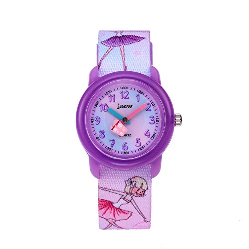 Toddler Girls Kids Children Watch,3D Cute Cartoon Breathable Fabric Band Japanese-Quartz Wristwatches Time Teacher Gifts Watches for Kids Girls Toddlers (Dancing Girl)2