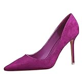  Wildfire Vine Zapatos de Stilettos Tacónes Moda Sexy con Punta Cerrada para Mujer