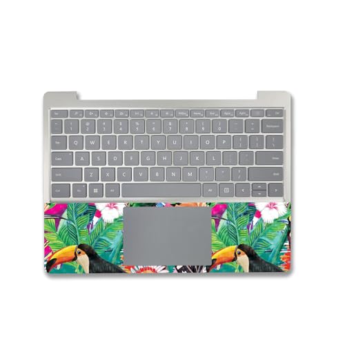 Image of MightySkins Carbon Fiber Skin Compatible with Microsoft Surface Laptop Go 3 (2023) Full Wrap Kit - Tropical Paradise | Protective, Durable Textured Carbon Fiber Finish | Made in The USA