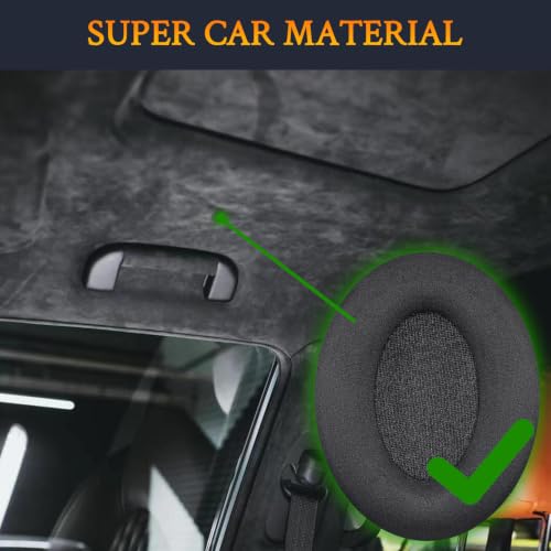 SOULWIT Micro Suede Almohadillas para audífonos Sony WH-1000XM3 Over-Ear, espuma de aislamiento de ruido, mayor grosor - Negro miniatura 5
