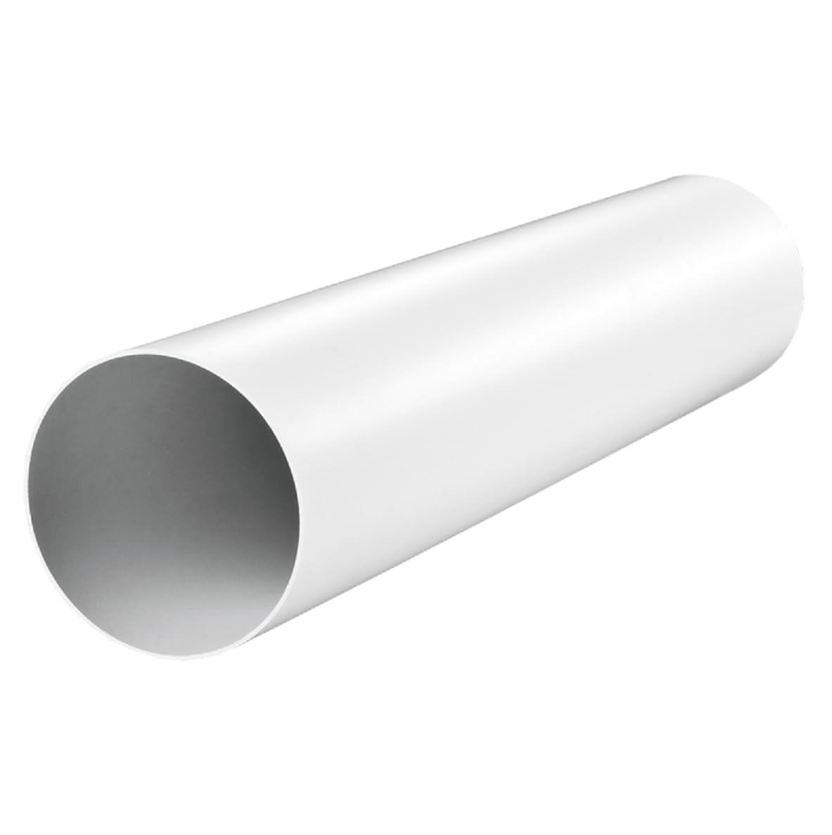 Tubo rotondo in PVC per sistema di ventilazione, diametro 100-125-150mm, lunghezza 0,5-1-1,5m, tubo per aspirazione e scarico, canale di ventilazione ABS in plastica bianca, canale rotondo, sistema di