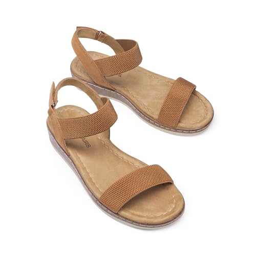 Image of DREAM PAIRS Women's Low Wedge Casual Sandals