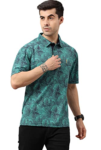 STELLERS Polyester Men’s Premium Printed Polo T-Shirt’s |Feather Touch Feel |Regular Fit| Odour Resistant| Anti-Static| Wrinkle Free | Quick Dry | Stretchable | Lightweight | Sweat-Proof, Medium