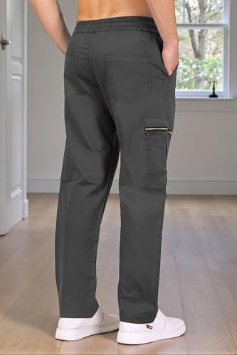 Image of RynoGear Oversized Cotton Cargo Pants for Men || Pant for Man || Wide Leg Cargo for Men || Brass Metal Zipper on Fly & Side Cargo Pockets