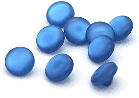 Tong Yue Resin Colored Shirt Pearl Buttons for Craft Sewing Childre Buckle 20pcs/Pack-Deep Blue
