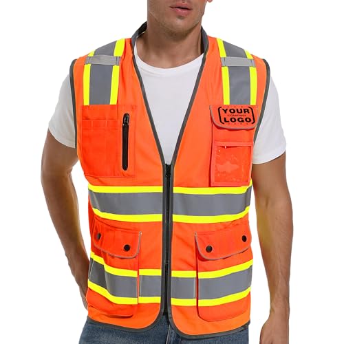 Image of ArcRidge Reflective Safety Vest for Men and Women - High Visibility Construction Vest - Dual Tone Reflective Strips