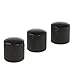 Andoer 3PCS Metal Dome Knobs Knurled Barrel for Electric Guitar Parts Black
