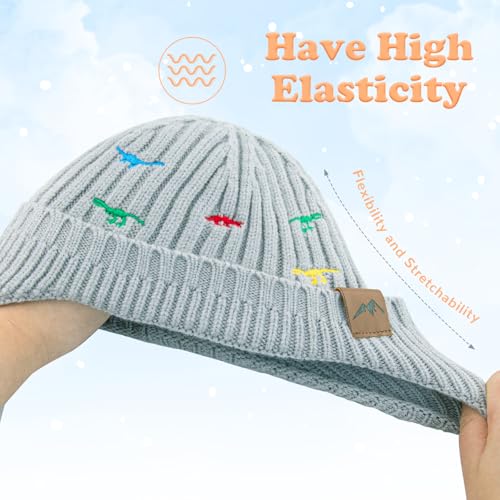 Image of POXIMI Baby Boy Winter Hat Toddler Warm Beanie Girl Knit Hats with Earflap Kid Cute Earmuffs