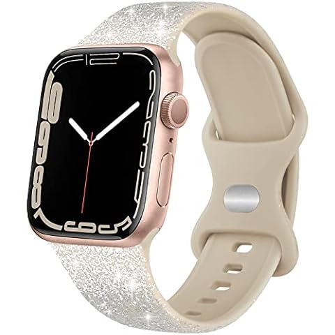 Meliya Band for Apple Watch Series 8 SE 7 6 5 4 3 2 1 45/41/40/44/38/42mm Women Men Soft Replacement Silicone Band for iWatch Cover