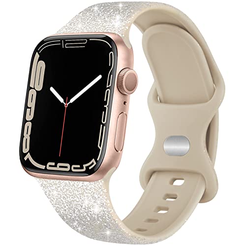 Meliya Band for Apple Watch Series 8 SE 7 6 5 4 3 2 1 45/41/40/44/38/42mm Women Men Soft Replacement...
