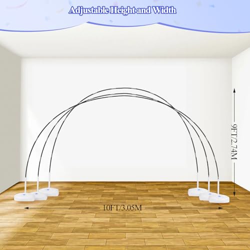 Balloon Arch Kit Stand Foldable storage, 9FT Height & 10FT Width Adjustable Balloon Arch Frame, for Weddings, Baby Showers, Birthdays, Graduation, Backdrop for Parties - Image 4