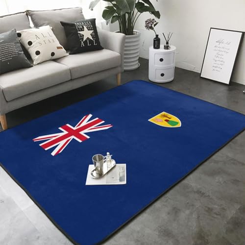 Tapis de luxe drapeau îles Turques et Caïques doux pour salon - 3