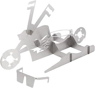 Abaodam 1Pc Grelha De Aço Inoxidável Assadeiras Grelha Ao Ar Livre Grelha Ao Ar Livre Suporte De Frango Para Cerveja Suporte De Costela Para Fumante Lata De Cerveja Torrador Suporte Para