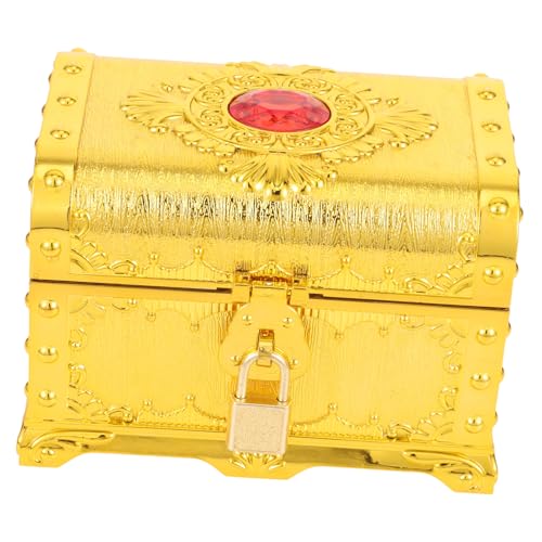 GARIOUANS 海賊テーマパーティー向けヴィンテージ風小型宝箱 ジュエリー収納対応 卓上装飾用トレジャーチェスト 誕生日や記念日の に