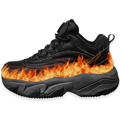 GASLIKE Wireless Heated Shoes for Men & Women - 4000mAh Rechargeable Battery, 3 Adjustable Heat Levels, Anti-Slip Winter Sneakers for Warmth & Comfort in Cold Weather,Black,8.5 Cover