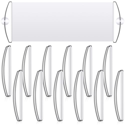 12 Pcs DIY Blank Vinyl Banner Kit, Handheld Retractable Banner Wh...