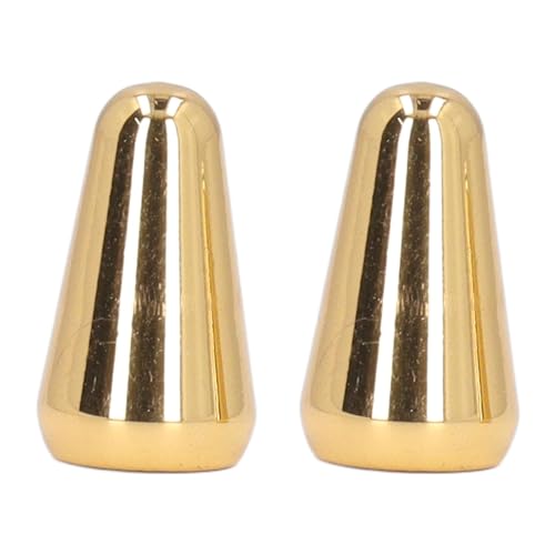 2PCS Gitarren-Pickup-Schalter-Kappen für ST-TL-Stil E-Gitarren Standard-Gewinde 3-Wege-5-Wege-KippschalterSpitze Ersatz (GOLD)