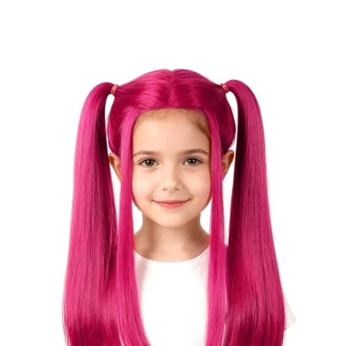 Cosplay Wig for Kids, Purple Long Braided Cosplay Hair, Heat