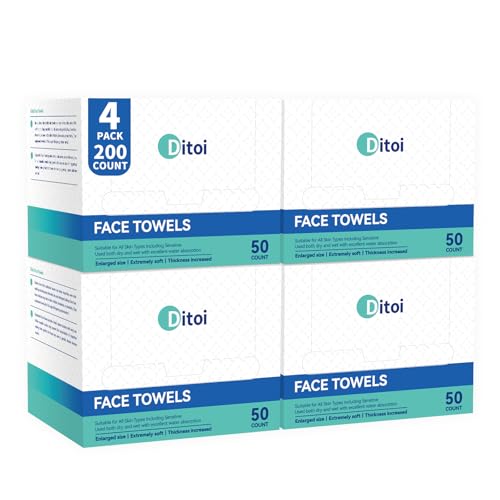 Ditoi Disposable Face Towels XXL, Soft Deep Cleansing Face cloths,200 Count