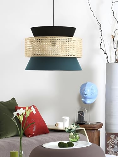 Image of Habere India-All the Cultures Fabricating India Pendant Lamps for Living Room | Hanging Lights for Living Room | Pendant Lights for Ceiling | Bamboo Ceiling Lamp (S; D:40 x H:30 cm)