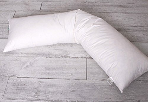 Verse Collection Dreaming Luxus 3-Kammer Seitenschläferkissen/Stillkissen 40x200 Daunen und Federn
