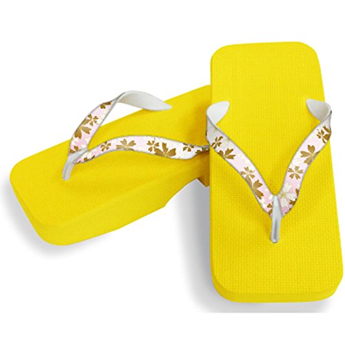 [One Step] [Hajime] Geta Geta Clogs, Soft and Water Resistant, Made of Sponge, 10.6 inches (27 cm), YL/Large Cherry Blossom x Pink, Large Cherry Blossom x Pink (Daisakura x Pink/27), Daisakura × Pink,