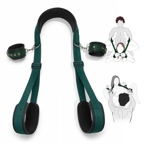 Image of BDSM Adult Sex Bondage Restraints Set,Couples Sex Toys Bed Restraints Set with Thigh and Ankle, Adjustable Leg Straps&Handcuffs for Adult Couples Game Play, Sex Toy for Man Women Beginner Leg Straps