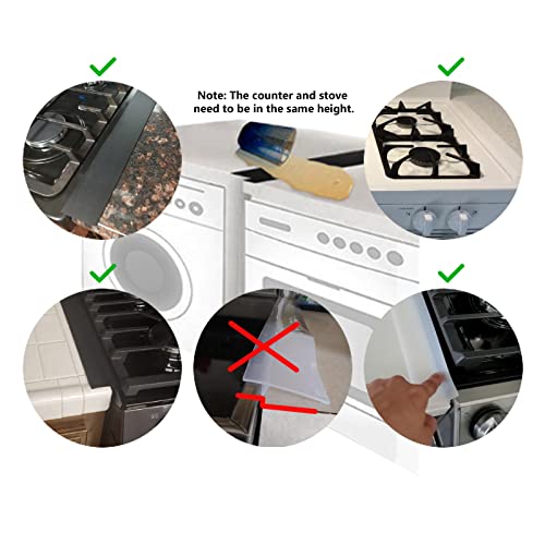 Sevchy Silicone Stove Gap Covers (2 Pack), Heat Resistant Stove Counter Guard Gap Filler Seal The Gap Between Oven Kitchen Cabinet And Stove Countertop Easy Clean (21 Inch thumb #5