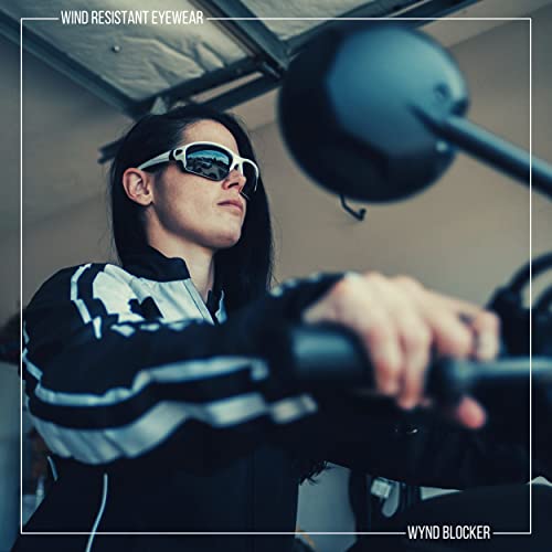 Wynd Blocker Motorcycle Riding Glasses Extreme Sports Wrap Sunglasses, Black, Clear #TOP5