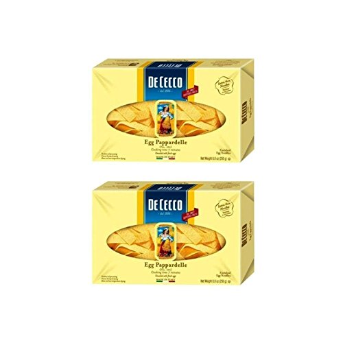 De Cecco Egg Pappardelle Enriched Egg Noodles, 8.8oz(250g) (Pack of 2)