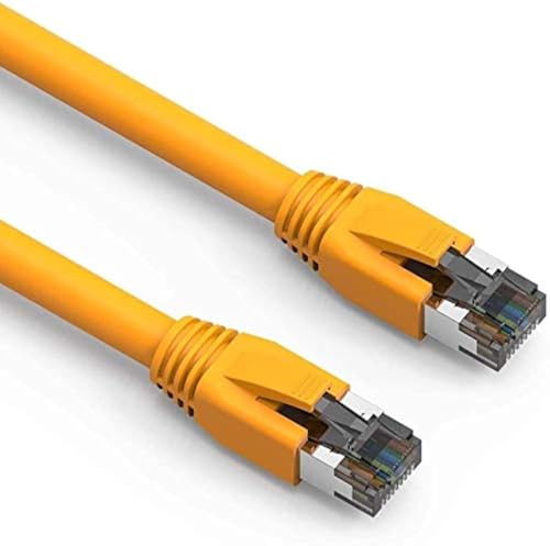 Câble réseau SFTP 40G jaune 7ft RJ45 Ethernet Cat8 2GHz haut débit