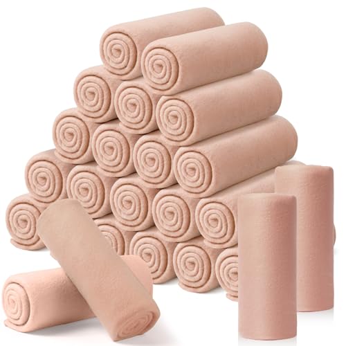 Image of 24 Packs Fleece Throw Blanket Soft Warm Lightweight Fleece Blanket Cozy Throw Bulk for Bed Couch Sofa Home Office Wedding Gifts Suitable for Seasons, 50 x 60 Inches(Pink)