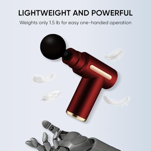Image of GSEL Massage Gun | Muscle Relaxation Massager for Pain Relief, Athletes & Fitness Recovery | Deep Tissue Body Massage Machine (Red)
