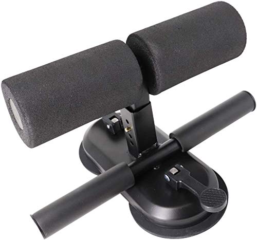 OKJ (2 Self-Suction Cups) Sit Up Bar Exercise Equipment,XINBOUS Sit Up Assistant Device for Home Workout Fitness,4 Gear Height Adjustable Training Sit-up Situp Feet Holder for No Gap Flat Floor
