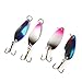 OriGlam 30pcs Colorful Metal Spinner Fishing Lures Minnow Baits, Fishing Spinner Metal Spoon Hard Baits, Crankbait Fish Hooks Tackle Salmon Catfish Bass Lures