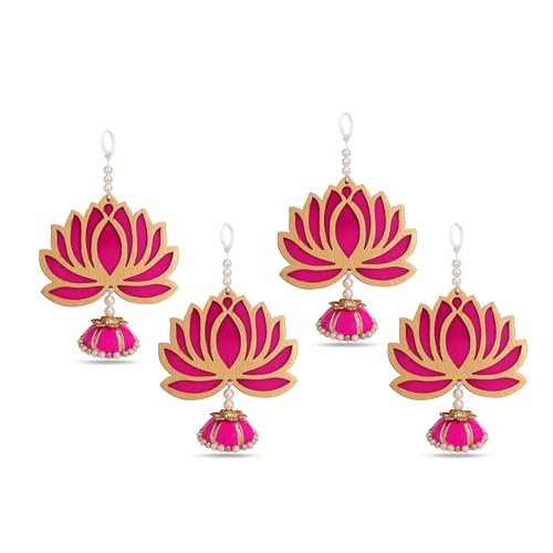Image of Akaar Decor Artificial Marigold Door Hanging Toran | Diwali Decoration Items for Home Decor| Festive Decor| Office Decor| -(L:Approx. 2.5ft) (AK Lotus LATKAN 4)