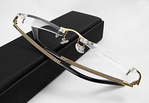Image of Circleperson Rimless Pure Titanium Eyeglasses frames Square Light Weight