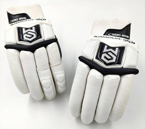Image of Armour-GX8 (4.0) | Cricket Batting Gloves | Multi Color (White-Black, Medium, Right Hand)