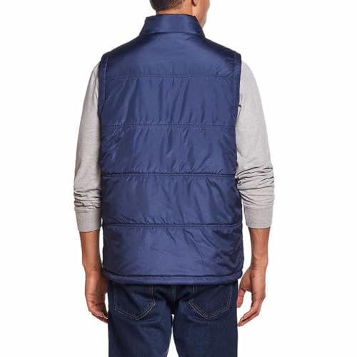Weatherproof Vintage Men's Flannel Lined Quilted Vest (Black, Medium) (Large, Blue)3
